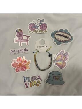 Pura Vida Waterproof Bracelet and Stickers